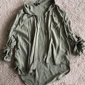 Army Green button up shirt!